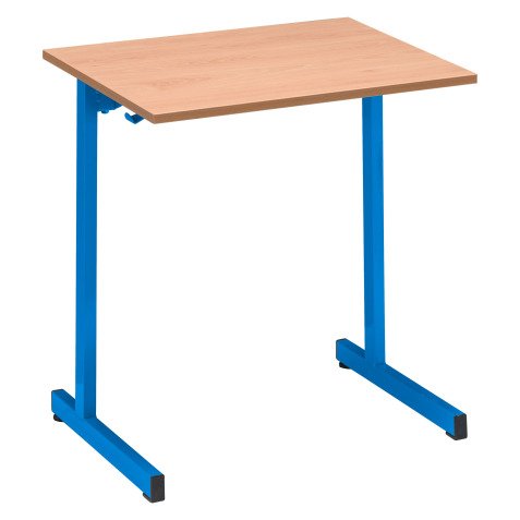 Table scolaire 1 place SYLLAB - L.70 cm - plateau hêtre - Taille 5 pour CE2/CM1