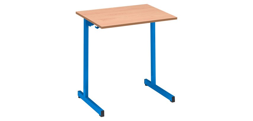 School desk 1 place SYLLAB - L.70 cm - beech wood top - Size 5 for CE2/CM1