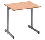 Table scolaire 1 place SYLLAB - L.70 cm - plateau hêtre - Taille 4 pour CP/CE1
