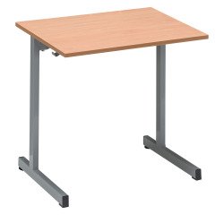 Table scolaire 1 place SYLLAB - L.70 cm - plateau hêtre - Taille 4 pour primaire (P1/P2)