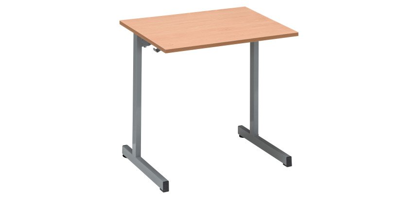 Table scolaire 1 place SYLLAB - L.70 cm - plateau hêtre - Taille 4 pour CP/CE1