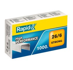 Staples Rapid Strong 26/6 galvanized - box of 1000 pieces