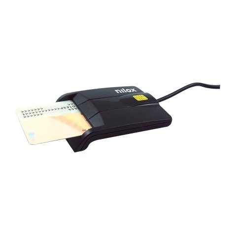 Lector de tarjetas y DNI Nilox Negro NXLD001