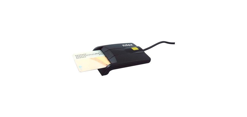 Lector de tarjetas y DNI Nilox Negro NXLD001