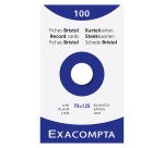 Fiche bristol 75 x 125 mm unie blanche Exacompta - Boîte de 100