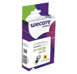 Etichette WeCare compatibili con D1 12mm x 7m Nero su sfondo giallo