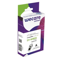 Etichette WeCare compatibili con D1 9mm x 7m Nero su sfondo bianco