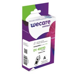 Etichette WeCare compatibili con D1 12mm x 7m Nero su sfondo trasparente