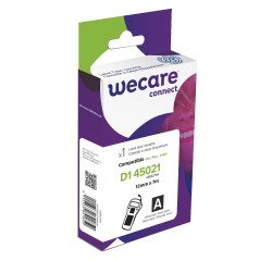 Etichette WeCare compatibili con D1 12mm x 7m Bianco su sfondo nero