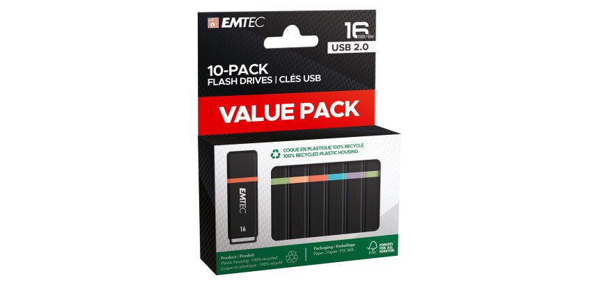 Mini Box 10 chiavette USB 16GB Emtec