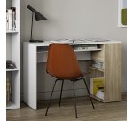 Bureau Yale L 114 x P 50 cm avec étagère chêne