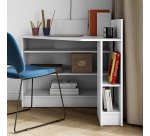 Bureau d'angle 90° L 94 x P 94 cm, piétement plein bois - Wall