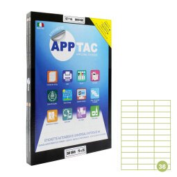 Etichette adesive Apptac A4 bianco 70 x 25 mm 100 fogli senza margine