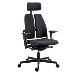 Silla de oficina ergónomica Xavier con reposabrazos y reposacabezas