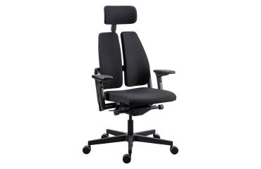 Silla de oficina ergónomica Xavier con reposabrazos y reposacabezas