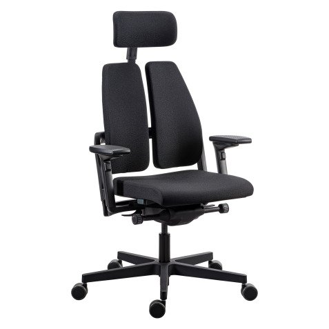 Silla de oficina ergónomica Xavier con reposabrazos y reposacabezas