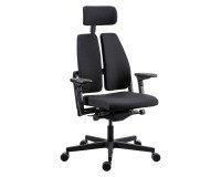 Silla de oficina ergónomica Xavier con reposabrazos y reposacabezas