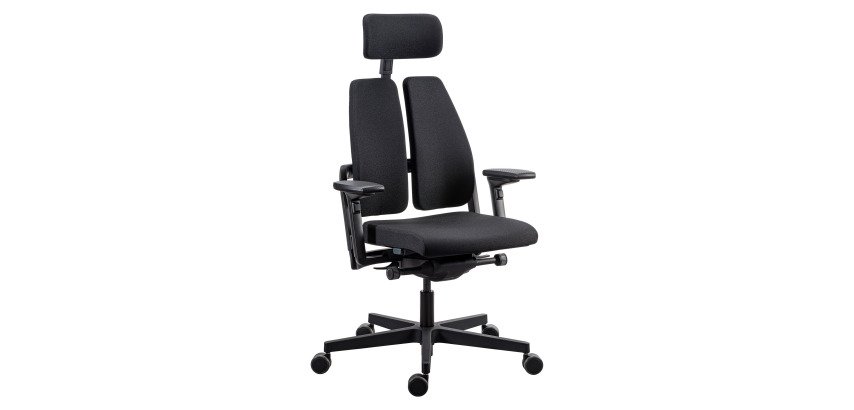 Ultra-ergonomic chair Xavier with adjustable armrests and headrest