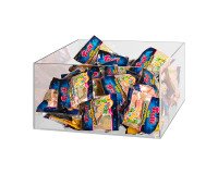 Espositore -Stand - Supporto - Cubo espositivo acrilico palia in acrilico trasparente 250x250x130mm - Scatola trasparente