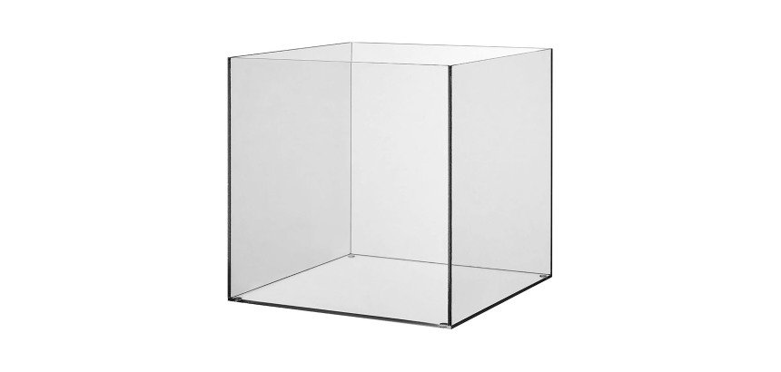 Espositore - Stand - Supporto - Cubo espositivo acrilico palia in acrilico trasparente 250x250x250mm - Scatola trasparente