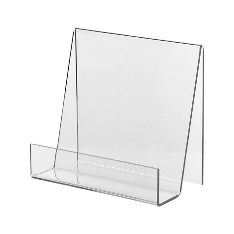 Espositore -Stand - Supporto - Reggilibri grande trasparente in acrilico 210x200x50mm - Espositore libro - Bookstand