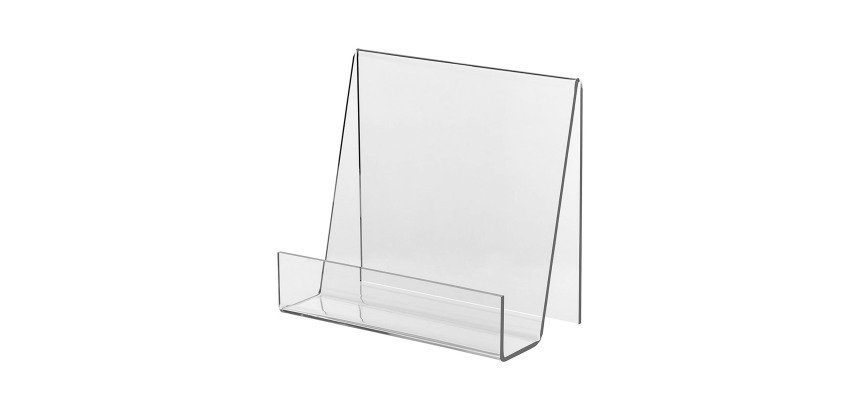 Espositore -Stand - Supporto - Reggilibri grande trasparente in acrilico 210x200x50mm - Espositore libro - Bookstand