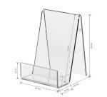 Espositore -Stand - Supporto - Reggilibri piccolo trasparente in acrilico 105x150x40mm - Espositore libro - Bookstand