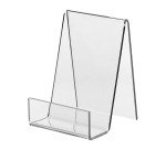 Espositore -Stand - Supporto - Reggilibri piccolo trasparente in acrilico 105x150x40mm - Espositore libro - Bookstand