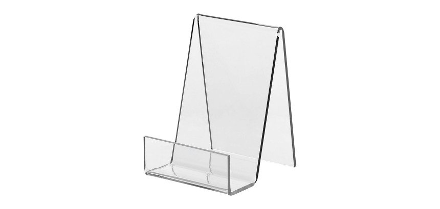 Espositore -Stand - Supporto - Reggilibri piccolo trasparente in acrilico 105x150x40mm - Espositore libro - Bookstand