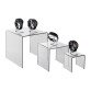 Espositore - Stand - Supporto - Set da 3 piedistallo in acrilico trasparente - Espositore a ponte