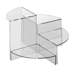 Espositore - Stand - Supporto - Set da 4 piedistallo salvia in acrilico trasparente - Piedistallo espositivo
