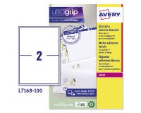 Avery L7168-100 Parcel Labels Self Adhesive 199.6 x 143.5 mm White 100 Sheets of 2 Labels