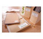 Etichette Avery bianche in carta riciclata al 100%, 99,1x33,9mm, 16 etichette per foglio, adesivo permanente, laser e inkjet, 100 fogli