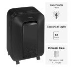 Distruggidocumenti Fellowes LX200 taglio a frammento livello di sicurezza p-4 - 12 fogli - nero
