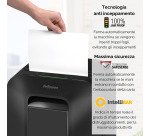 Distruggidocumenti Fellowes LX200 taglio a frammento livello di sicurezza p-4 - 12 fogli - nero