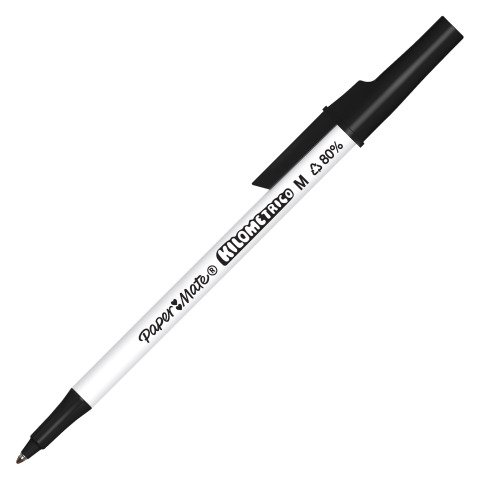 Bolígrafo Papermate Kilometrico con punta de 1 mm - escritura media Negro