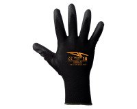 Guanti Poligrip in poliuretano nero, 1 paio