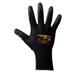 Guanti Poligrip in poliuretano nero, 1 paio