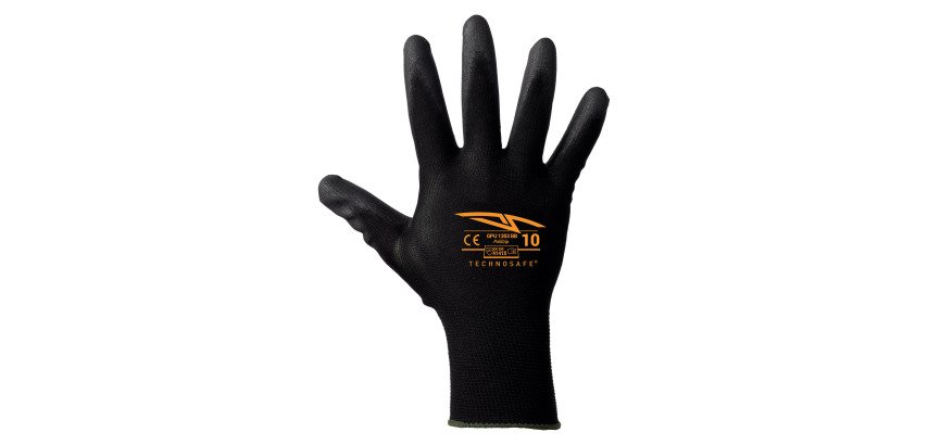 Guanti Poligrip in poliuretano nero, 1 paio