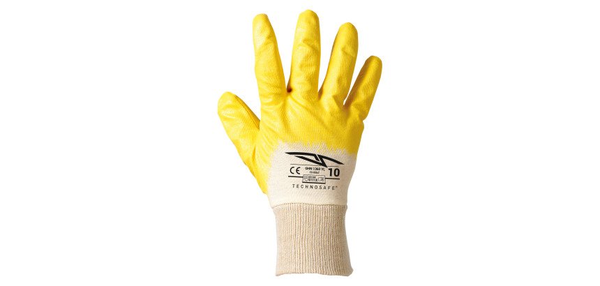 Guanti in NBR giallo, 1 paio