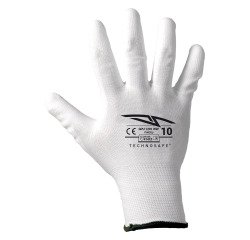 Guanti Poligrip in poliuretano bianco, 1 paio