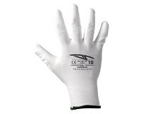 Guanti Poligrip in poliuretano bianco, 1 paio