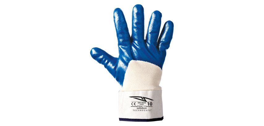 Guanti in NBR blu rivestimento 3/4, 1 paio