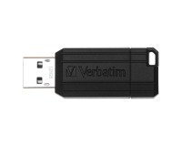 Memoria USB-A Verbatim Prinstripe retráctil negra de 128 GB