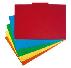 Subcarpetas de cartulina con pestaña central 230 g Folio - Paquete de 50