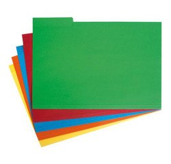Subcarpetas con pestaña lateral de 230 g A4 - Paquete de 50