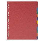 Exacompta Dividers Nature Future A4 Assorted 12 tabs universal mottled pressboard blank