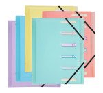Trieur plastique Chromaline Exacompta 3 rabats 6 divisions - couleurs assorties