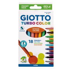 En_pennarelli giotto turbo color 18 pezzi