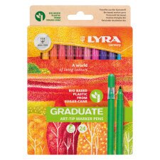 Pennarelli Lyra Art-Tip Bio based colori assortiti in confezione da 24 pezzi